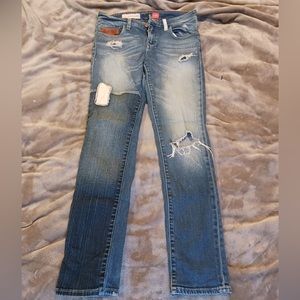 Distressed Pilcro and the Letterpress Straightleg Jeans